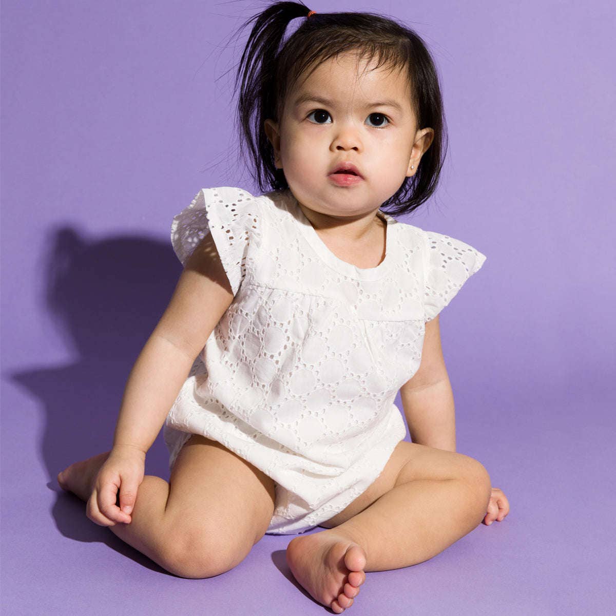 Monica + Andy - Bubble Bodysuit_White Eyelet