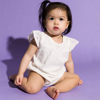 Monica + Andy - Bubble Bodysuit_White Eyelet