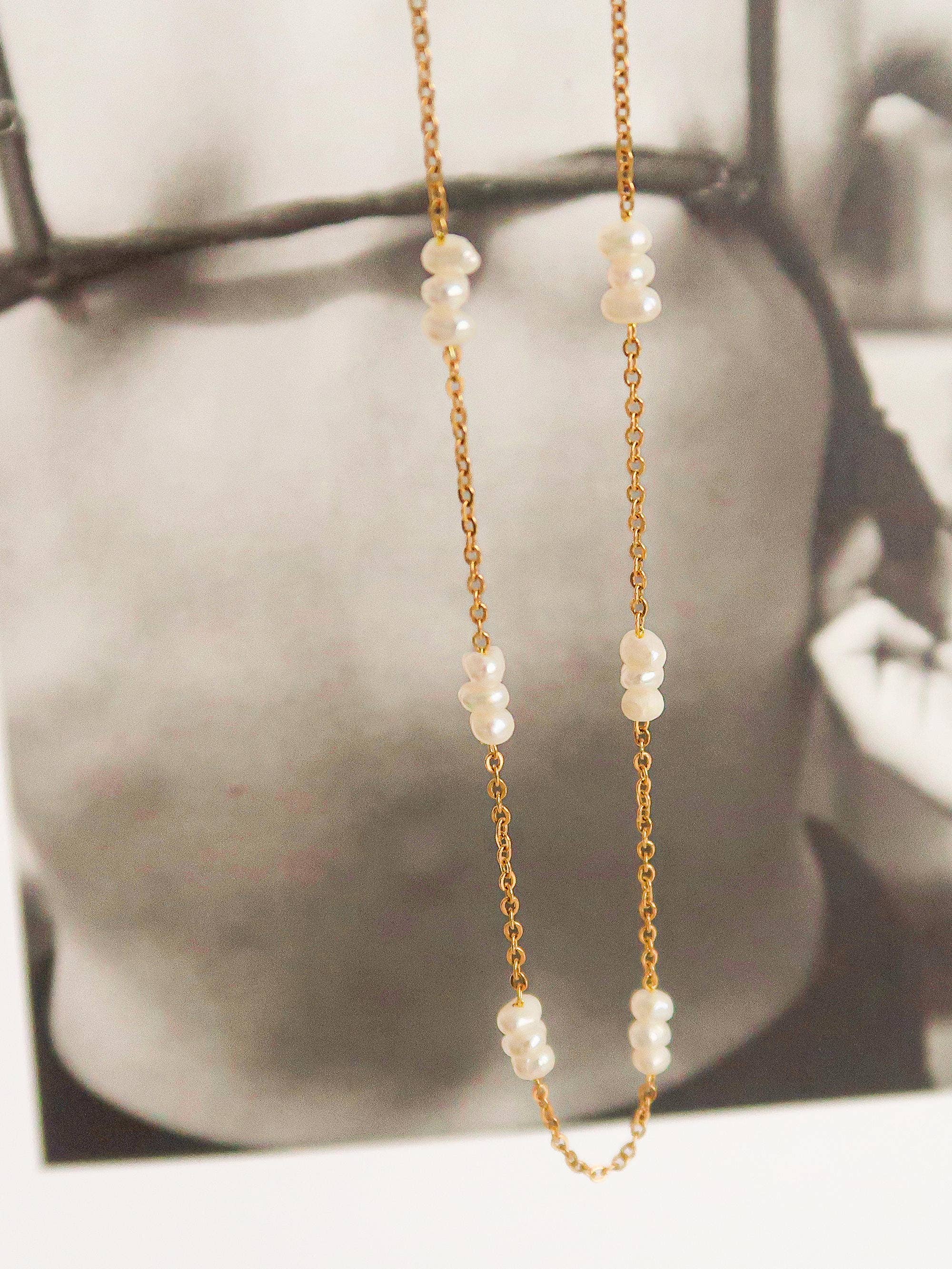 Image of 18K Non-Tarnish Petite Pearl Chokers