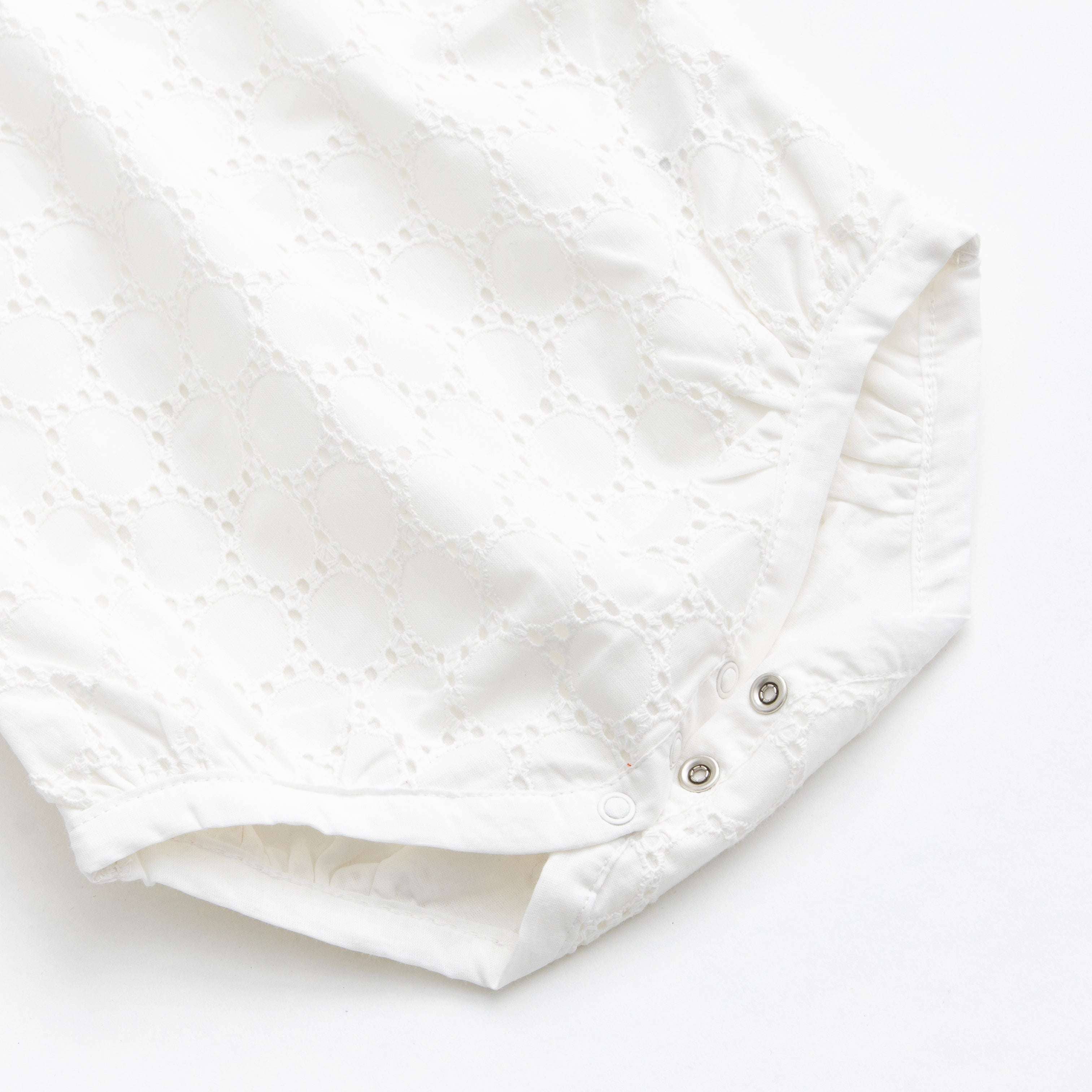 Monica + Andy - Bubble Bodysuit_White Eyelet