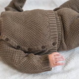 Colored Organics - Frankie Seed Stitch Sweater Knit Kimono - Taupe: 3-6M