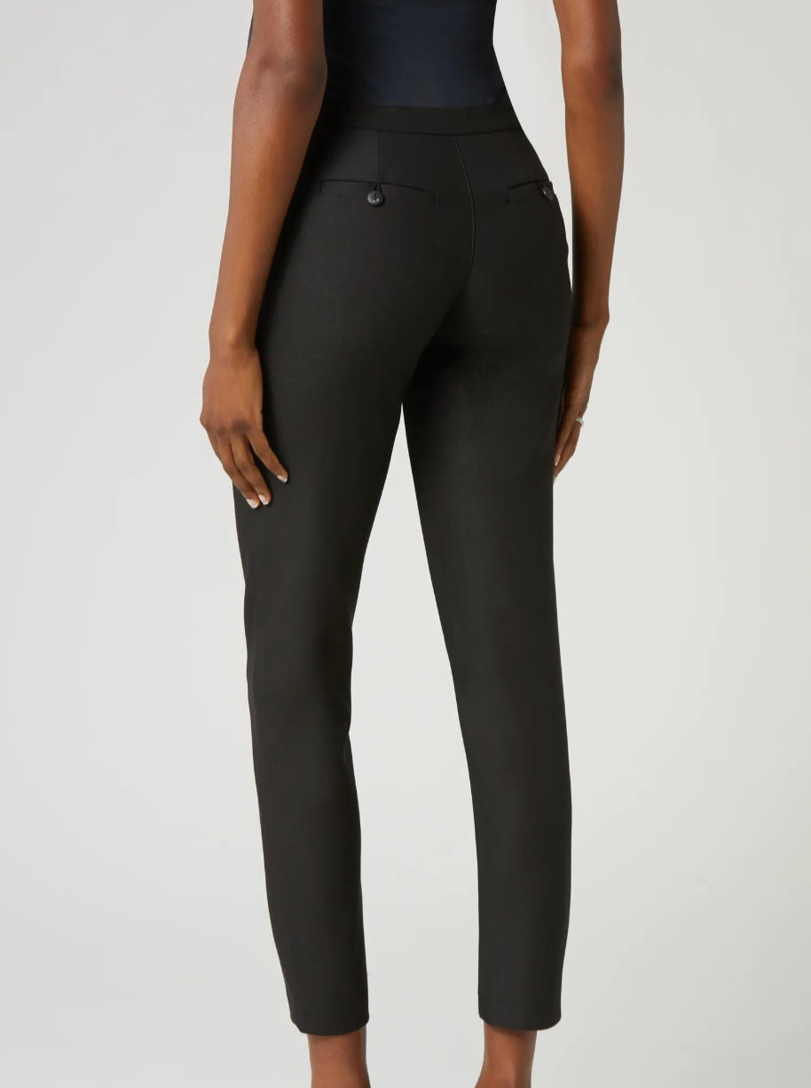 Image of MARION - Slim Leg Maternity Work Pants in Black