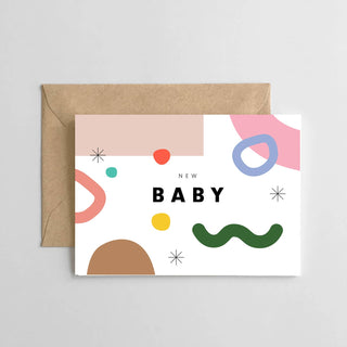 Spaghetti & Meatballs - New Baby Abstract Card