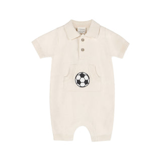 Viverano Organics - Soccer Applique Baby Knit Romper (Organic Cotton)