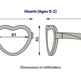Babiators - Polarized Heart Sunglasses: Ages 3-5 / Frosted Pink