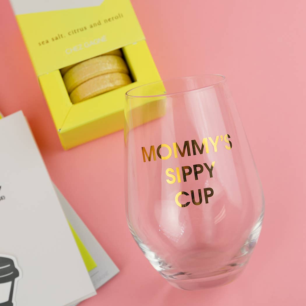 Mommy's Sippy Cup Wine Glass