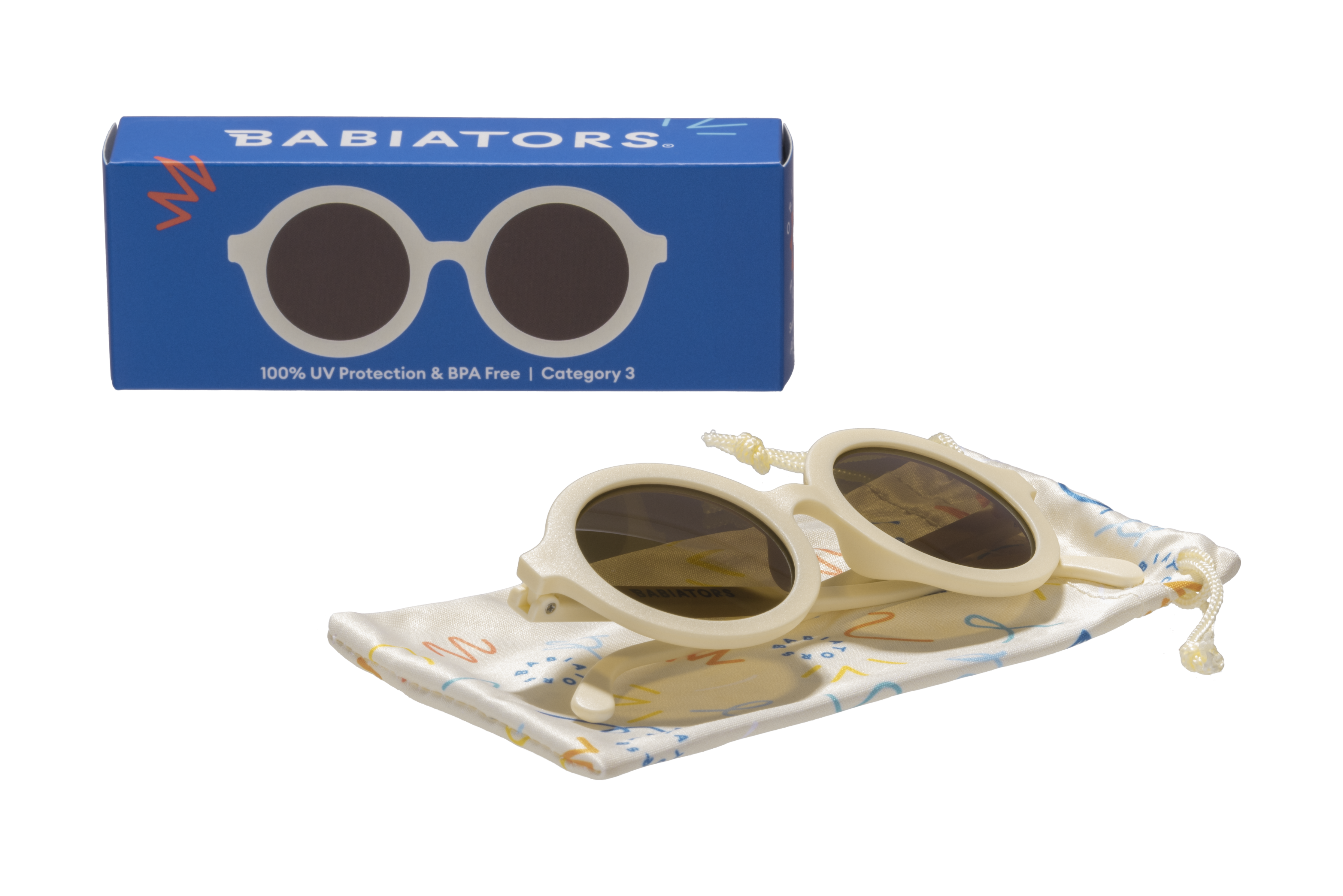 Image of Babiators - Sweet Cream Euro Round Kids Sunglasses with Amber Lens