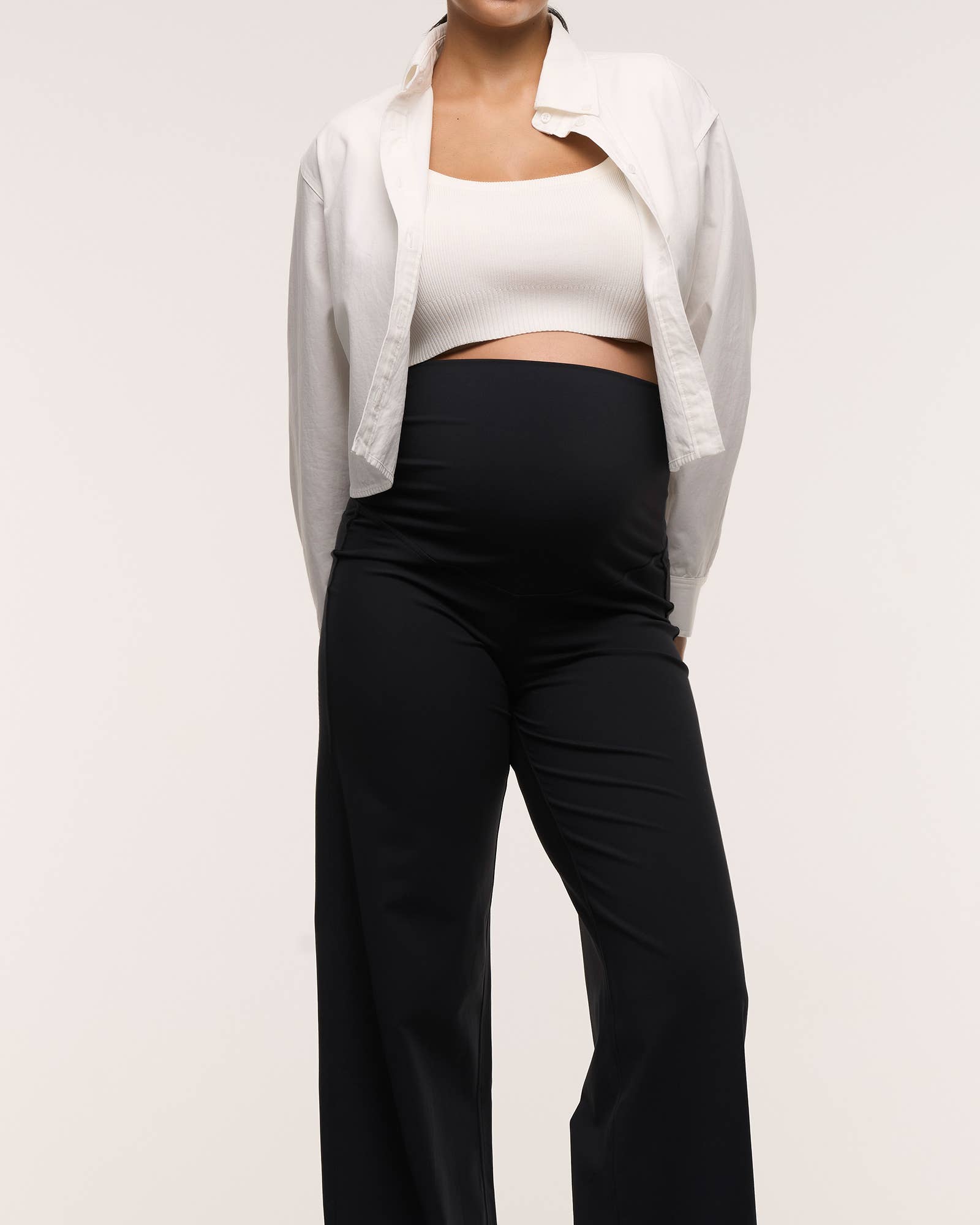 Wide Leg Overbelly Maternity Leggings