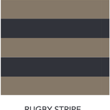 Colored Organics - Doyle Long Sleeve Collared Top - Rugby Stripe / Navy+Taupe : 2T