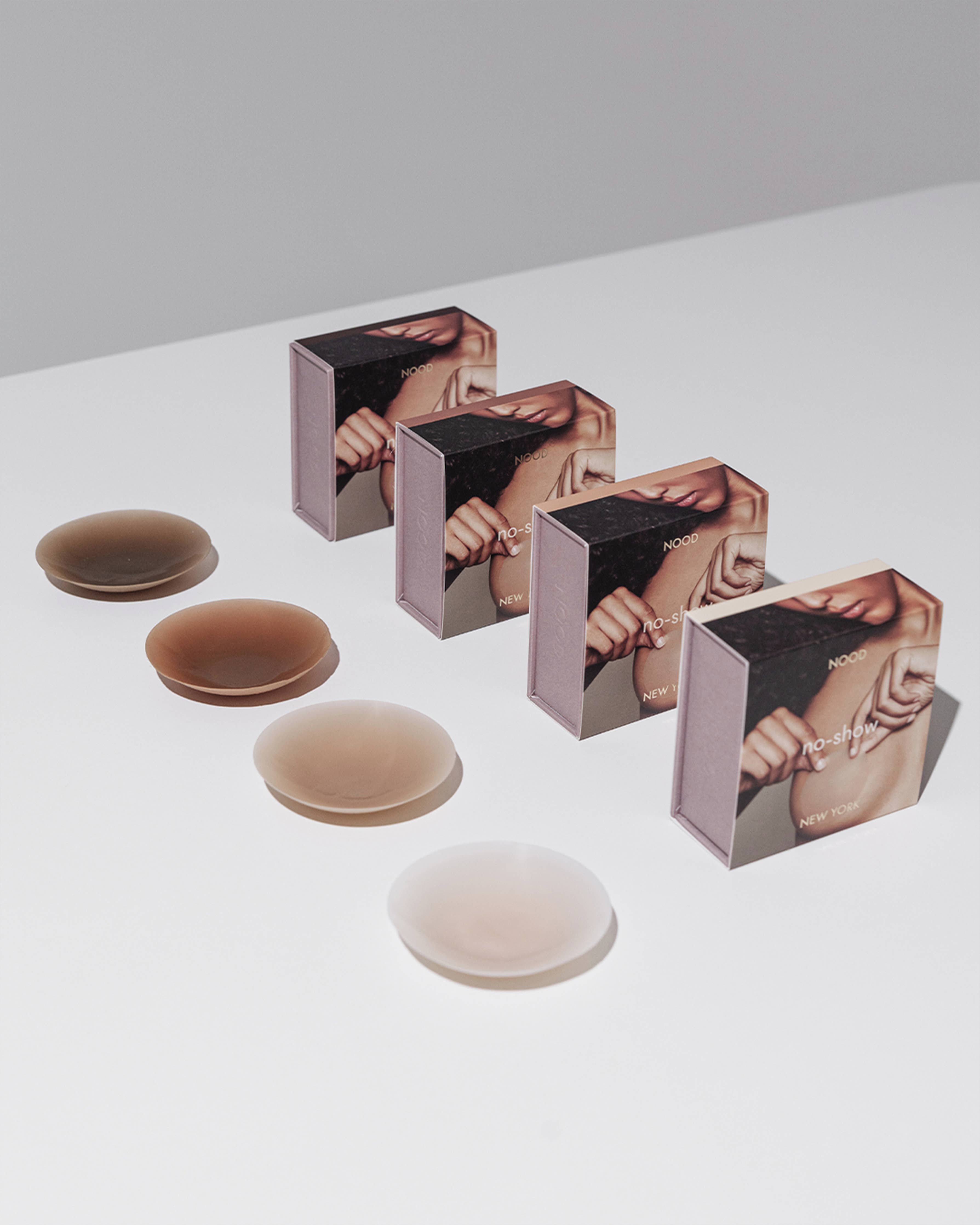 Image of NOOD - No-Show (Round) | Reuasble Adhesive Nipple Covers: 4in. / No 3 Buff