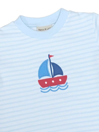 Marco and Lizzy - Sailboat Boys T Shirt Short Set