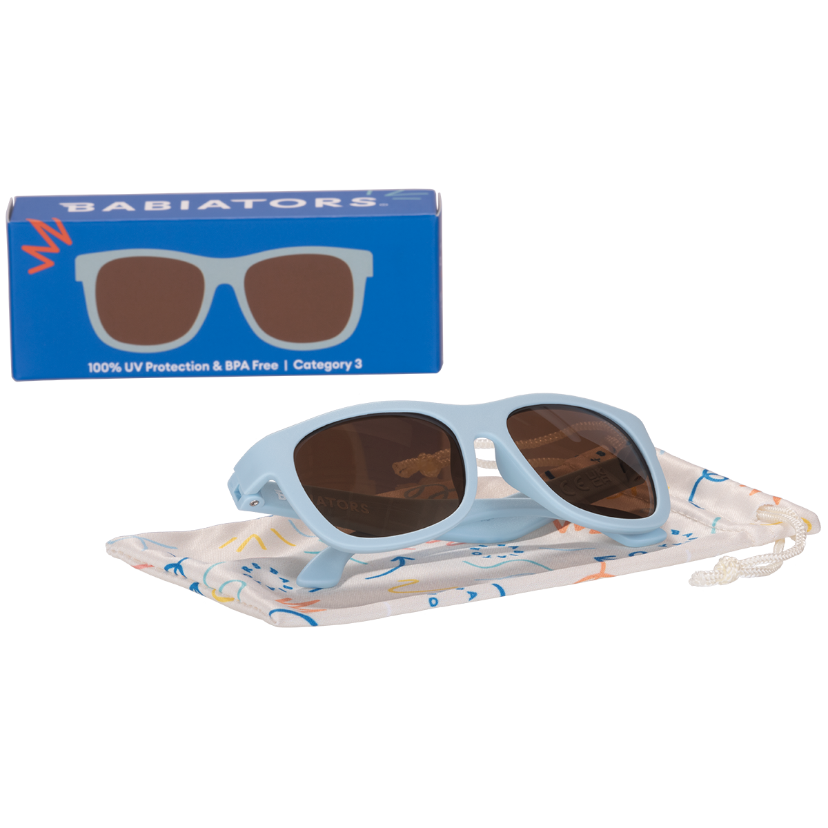 Babiators - Baby Blue with Amber Lens Navigator Baby & Kids Sunglasses
