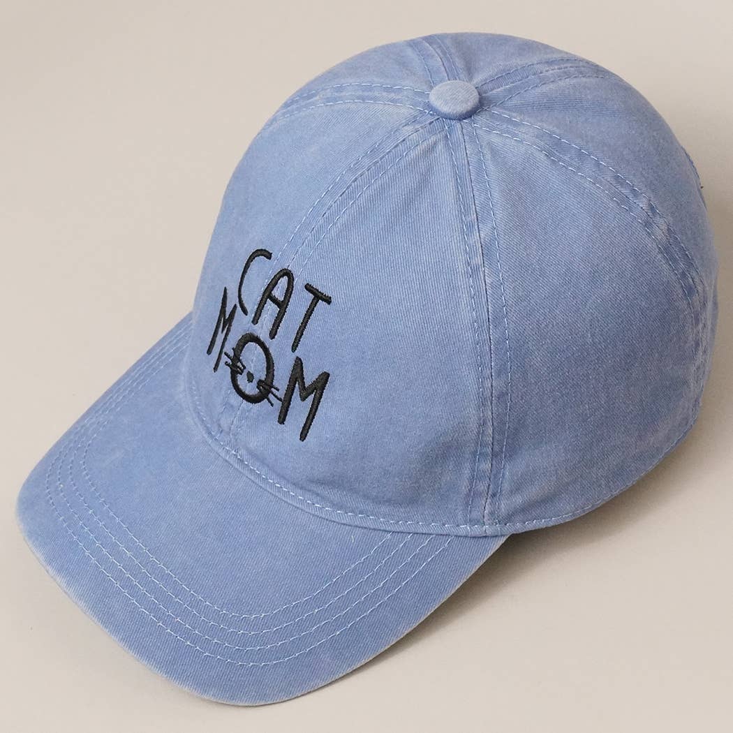 CAT MOM Denim Cotton Adjustable Hat