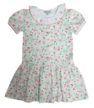 Marco and Lizzy - Cherry Blossoms Girl's Dropped Waist Dress