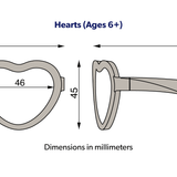 Babiators - Polarized Heart Sunglasses: Ages 3-5 / Frosted Pink