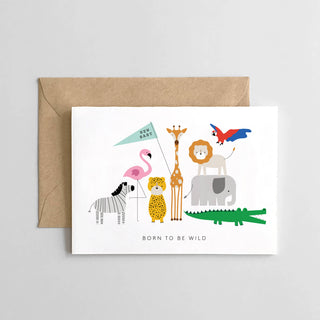 Spaghetti & Meatballs - Born to be Wild - New Baby Card