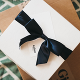 White Gift Box + Crinkle Paper + Ribbon Set: 6x6x3