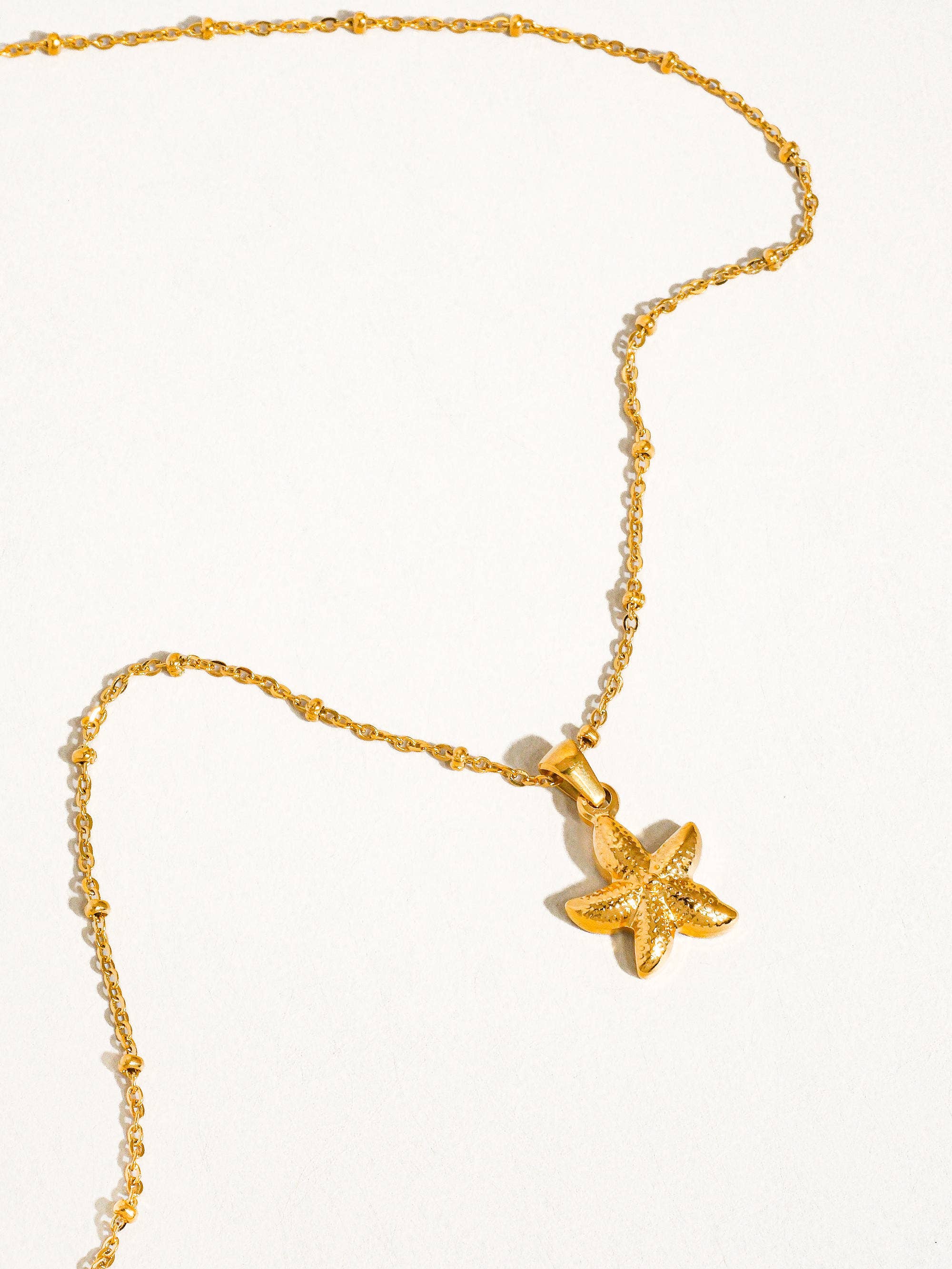 Image of Astraia 18K Gold Non-Tarnish Star Necklace