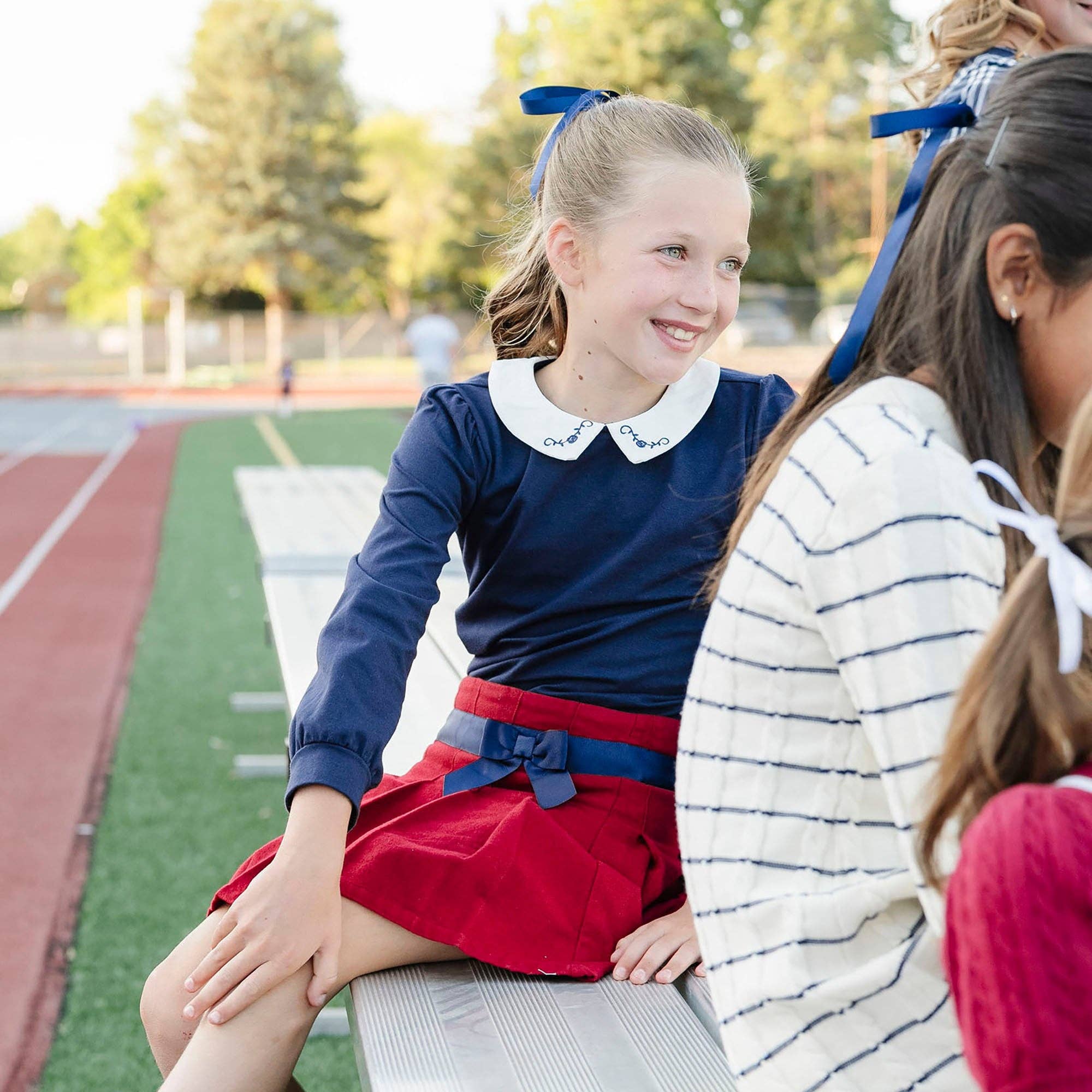 Image of Organic Peter Pan Collar Knit Top