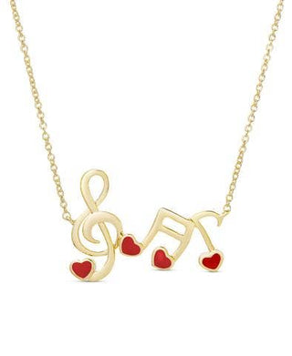 Musical Note Links Necklace