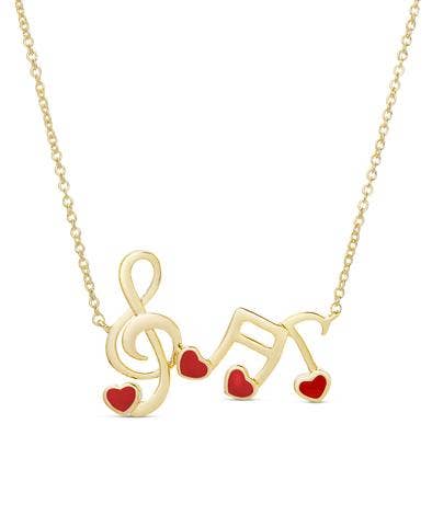 Musical Note Links Necklace