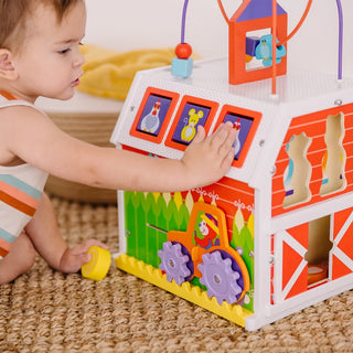 Melissa & Doug First Play Slide, Sort, & Roll Activity Barn