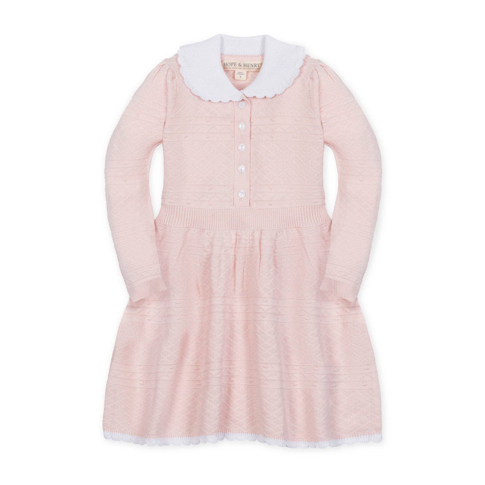 Image of Organic Peter Pan Collar Sweater Dress