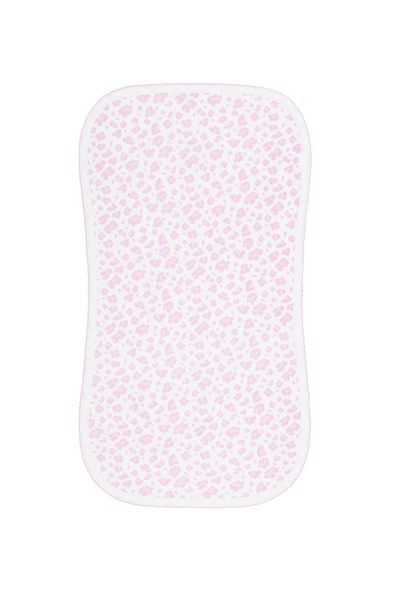 Nellapima - Pink Cheetah Print Burp Cloth