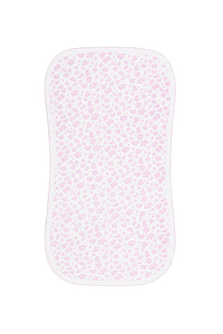 Nellapima - Pink Cheetah Print Burp Cloth