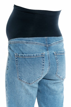 Image of 1822 Denim - Maternity 32” Relaxed Straight Leg Jean w/ Bellyband- Samuel