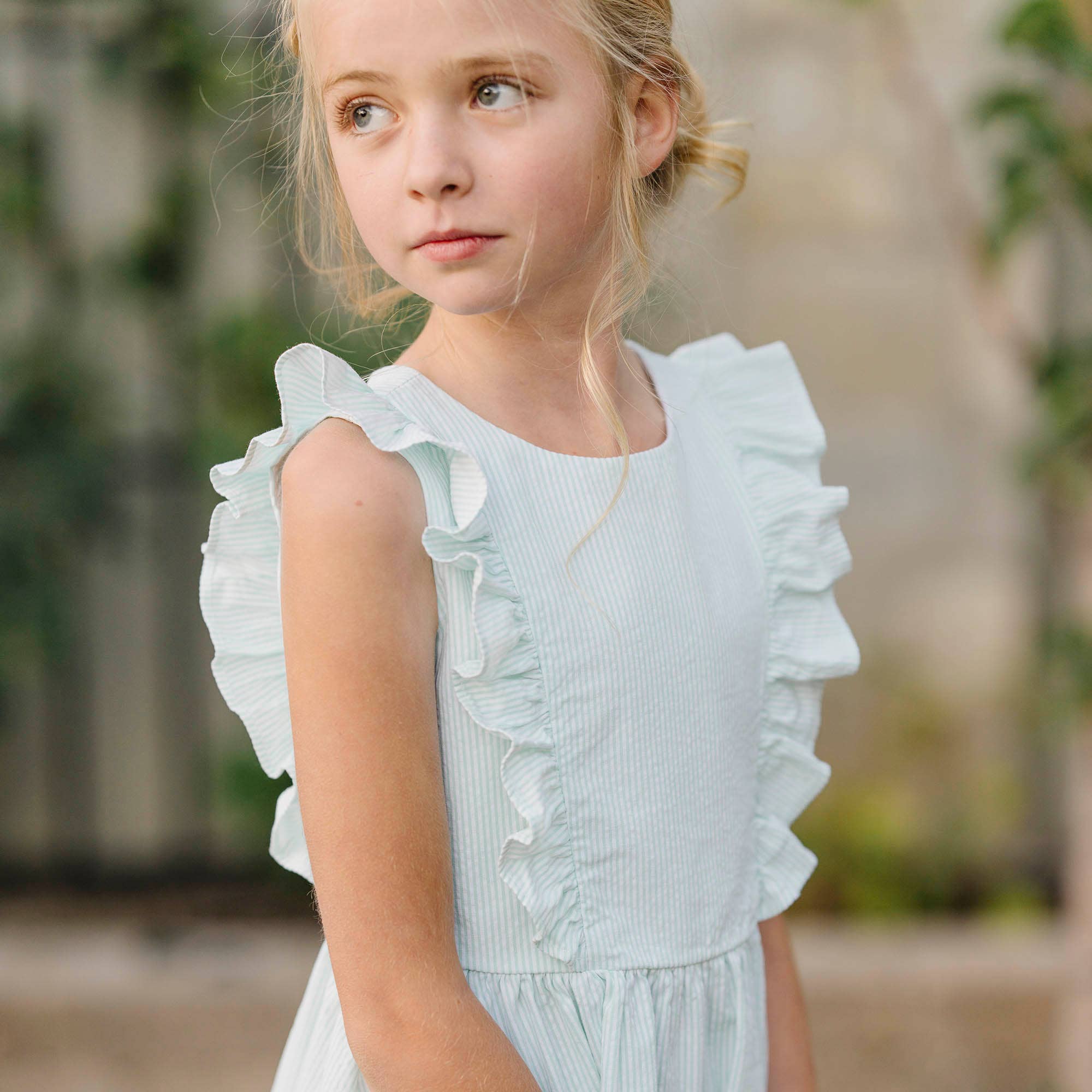 Image of Hope and Henry - Organic Flutter Sleeve Open Back Dress