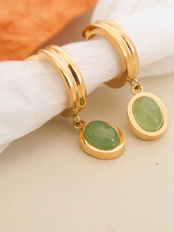 Image of Whitnee Dainty Round Stone Dangle Earring