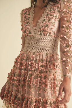 Image of Floral Lace Mini Dress