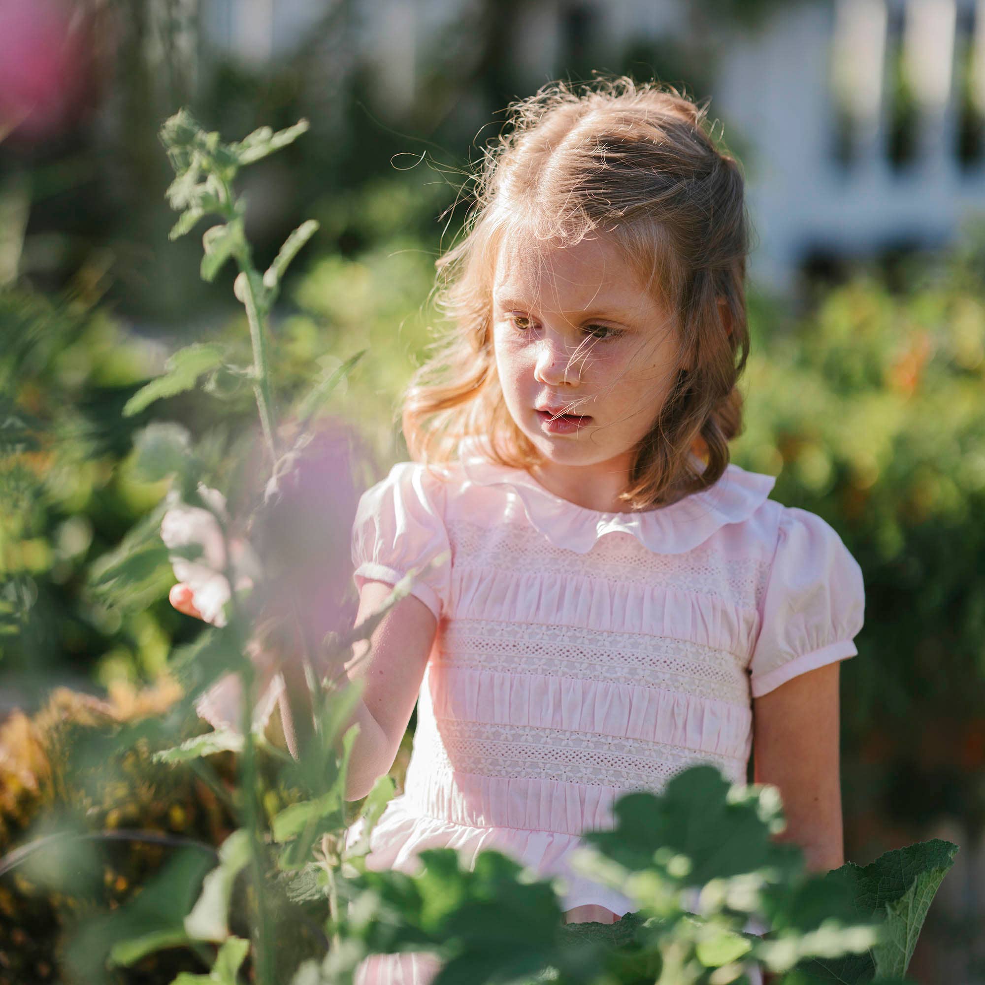 Image of Hope and Henry - Organic Puff Sleeve Smocked Party Dress