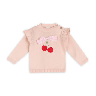 Viverano Organics - Cherry Bow Baby Pullover & Stripe Pants (Organic Cotton)