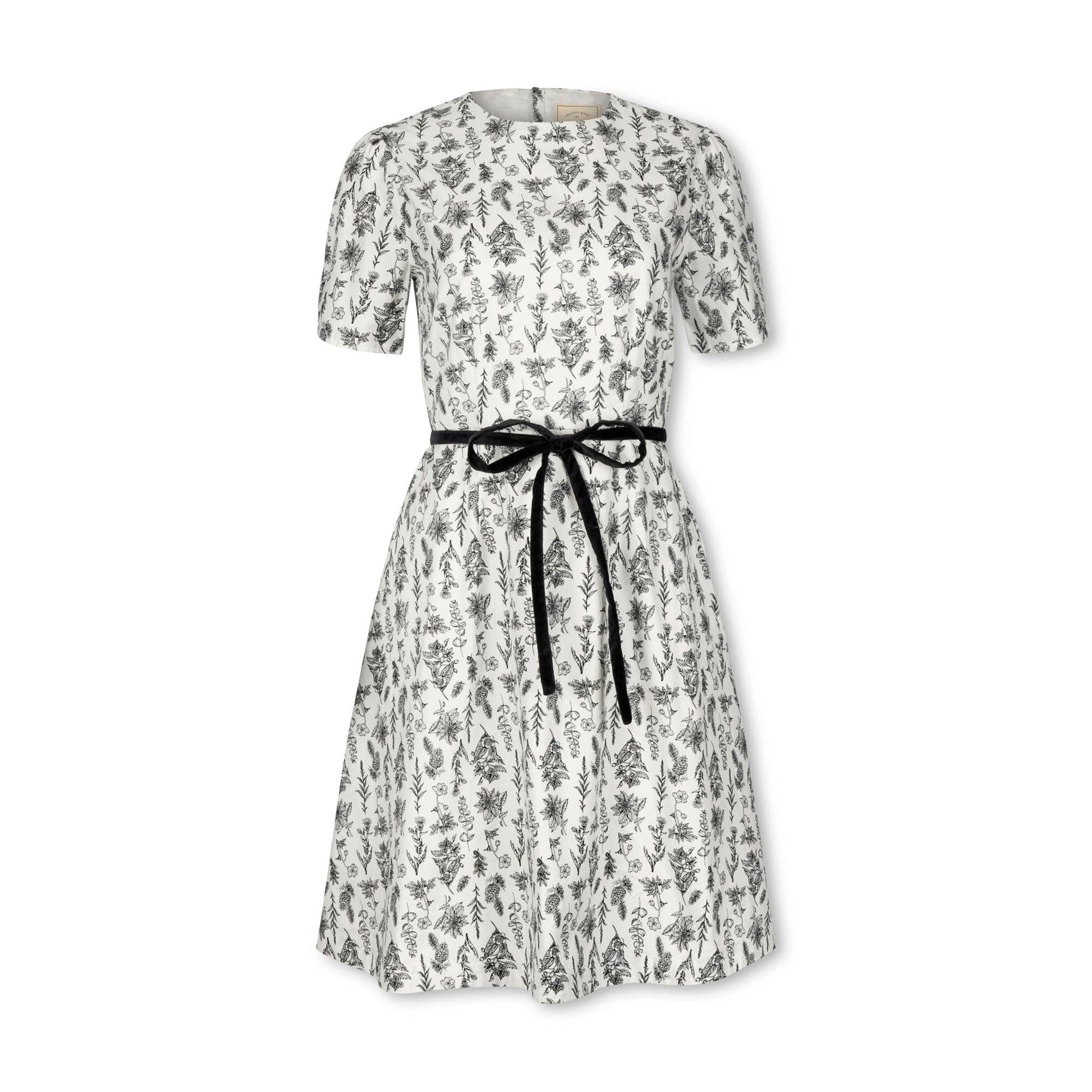 Pleated Sleeve Woven Dress