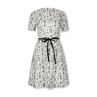 Pleated Sleeve Woven Dress