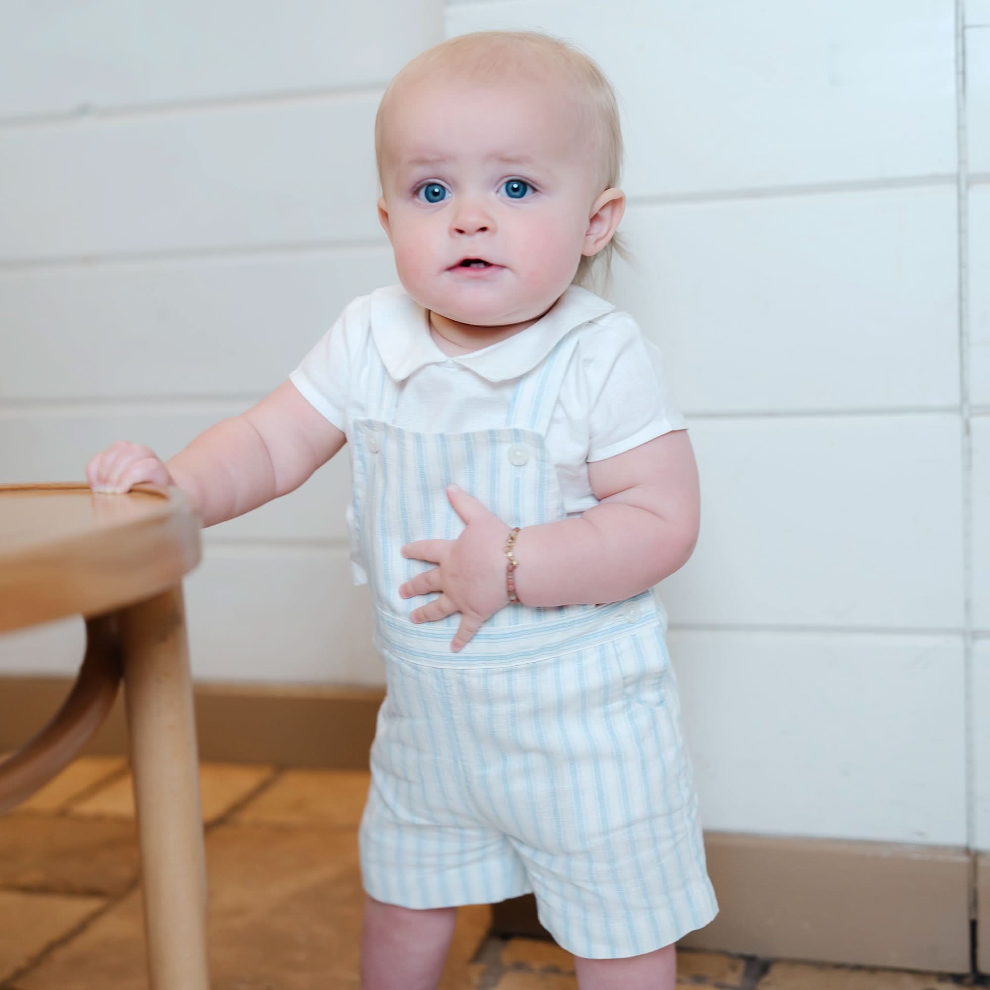 Image of Hope and Henry - Linen Shortie Overall Set