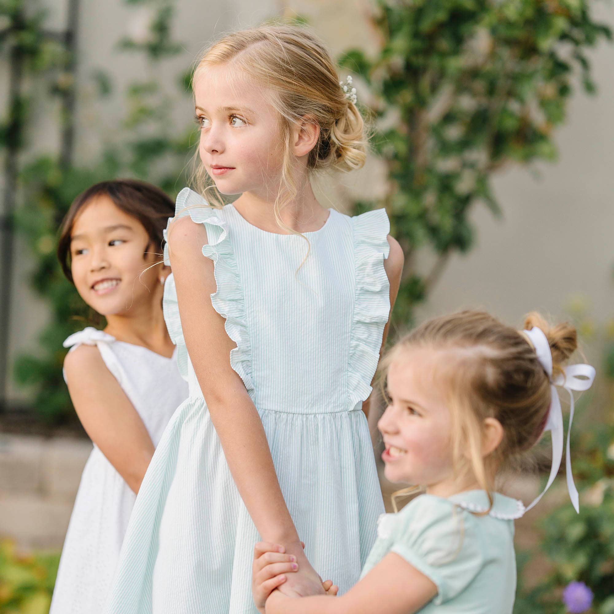 Image of Hope and Henry - Organic Flutter Sleeve Open Back Dress