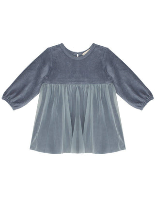 Skylar Blue Suede Dress