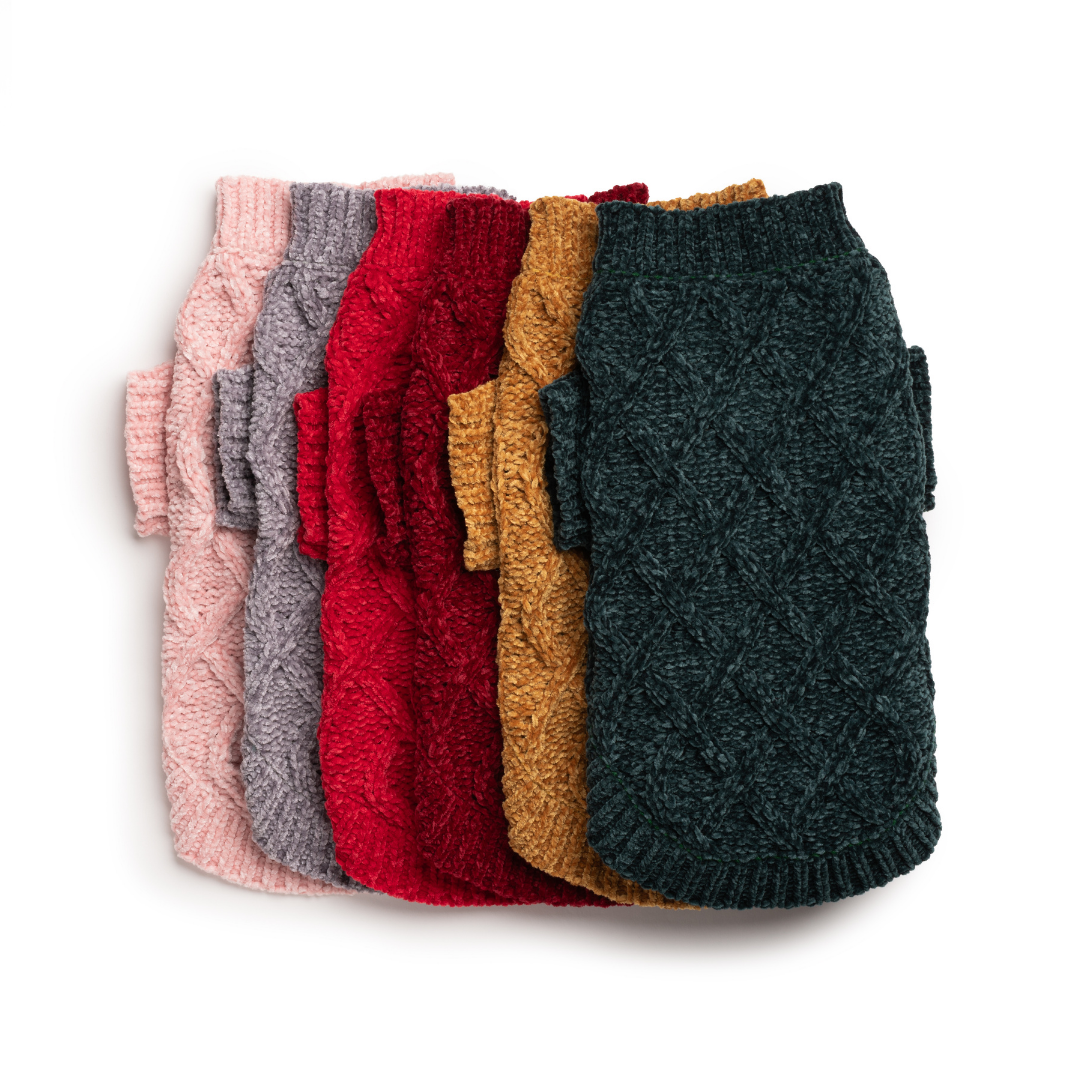 fabdog - Ruby Chenille Dog Sweater: 18"