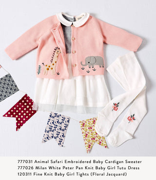 Viverano Organics - Animal Safari Embroidered Baby Cardigan Sweater (Organic)