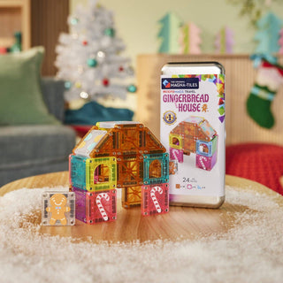 Magna-Tiles - MicroMAGS Gingerbread House 24 Piece Travel Set
