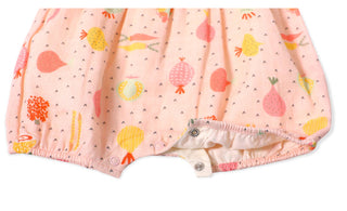 Veggie Ruffle & Flutter Baby Short Romper