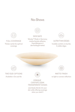 Image of NOOD - No-Show | Reusable Adhesive Nipple Covers: No 3 Buff / 3in.