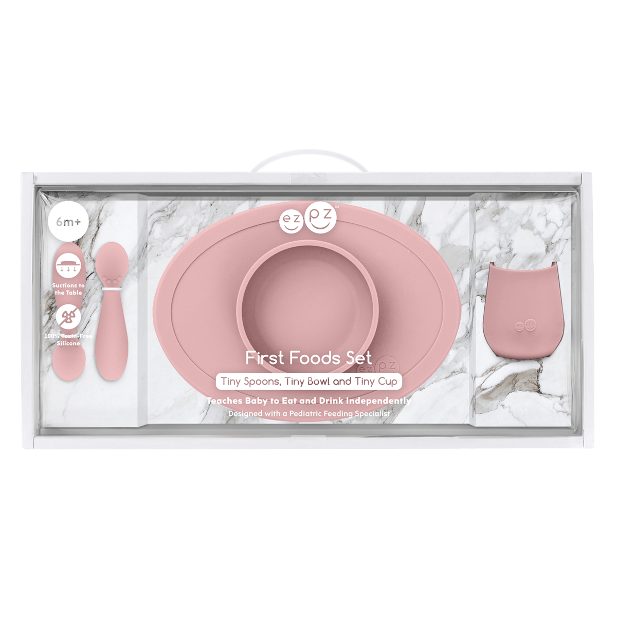 ezpz - First Foods Set (Baby 4+ months) - Pink