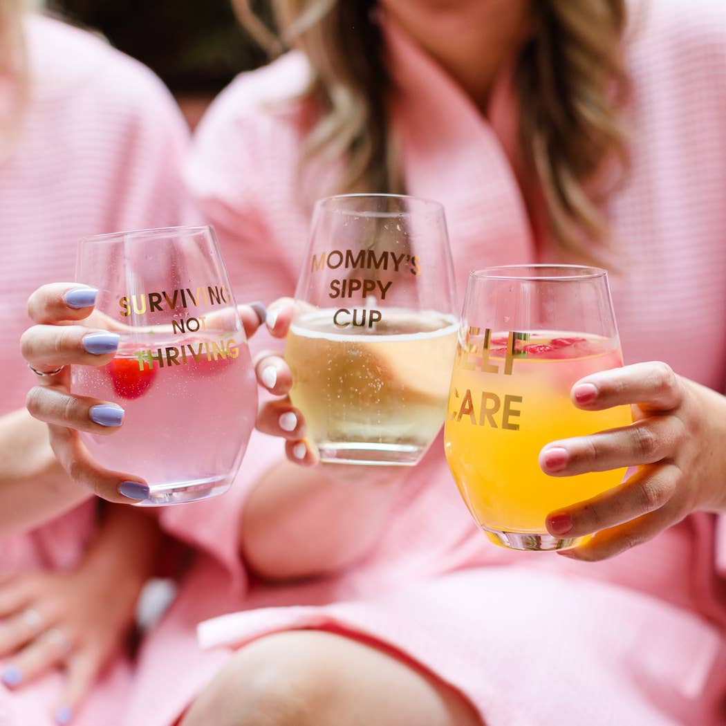 Mommy's Sippy Cup Wine Glass