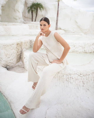 Collete Linen Knit Maternity Pants