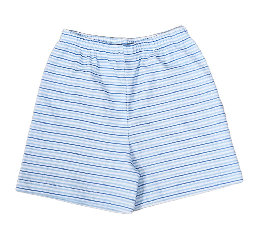 Marco and Lizzy - Blue Spring Flowers Boy's 2 Pc Short Set