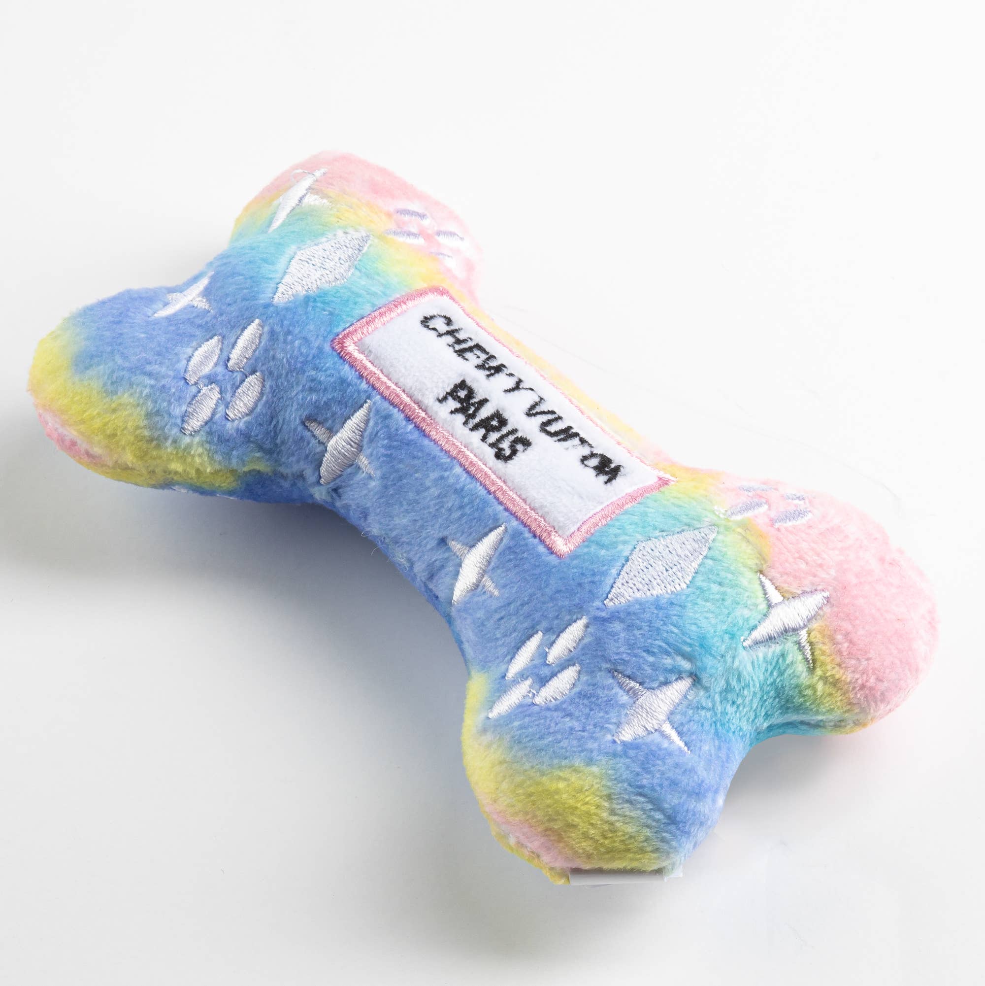 Image of Haute Diggity Dog - Pink Ombre Chewy Vuiton Bone Squeaker Dog Toy: Small / Mini